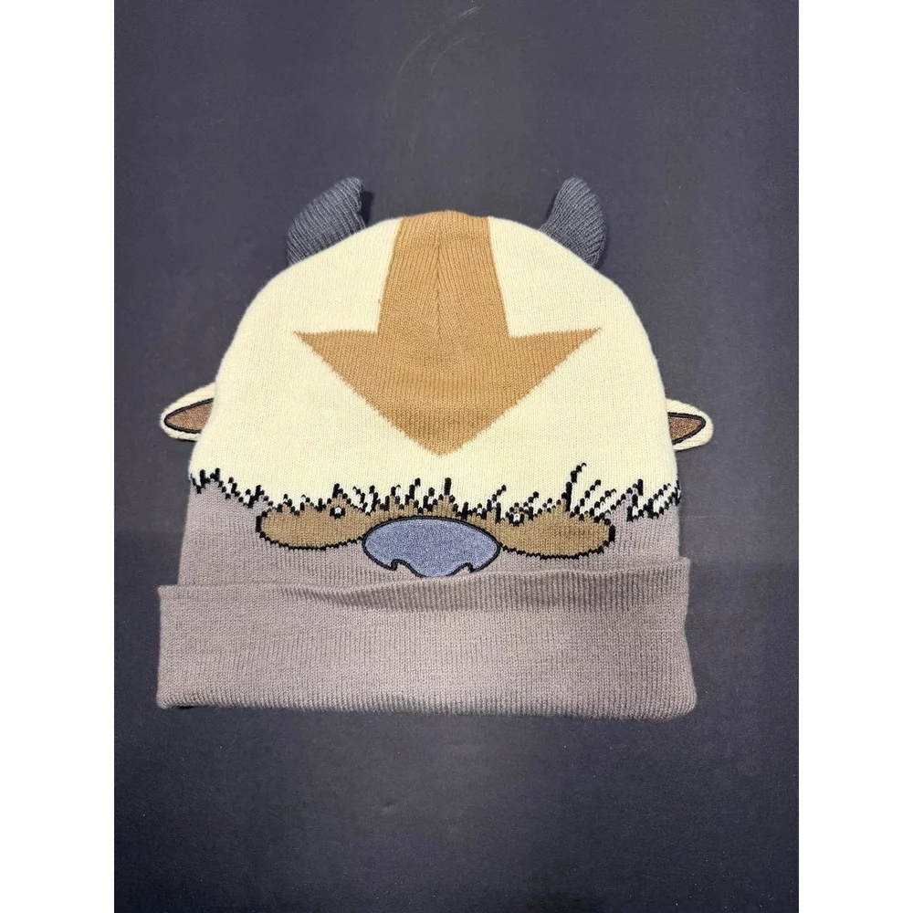 Nickelodeon Avatar The Last Airbender Appa Kids Beanie Hat Grey Cream One‎ Size